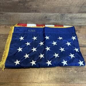 Annin Flagmakers American Flag Made in USA 4x6 Embroidered Stars-Gold Tassel